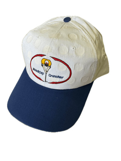 Handicap Cruncher Hat Cap Golf Snapback - White/Blue