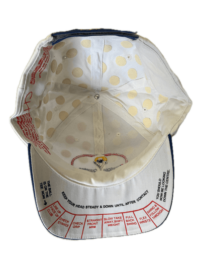 Handicap Cruncher Hat Cap Golf Snapback - White/Blue Payday Deals