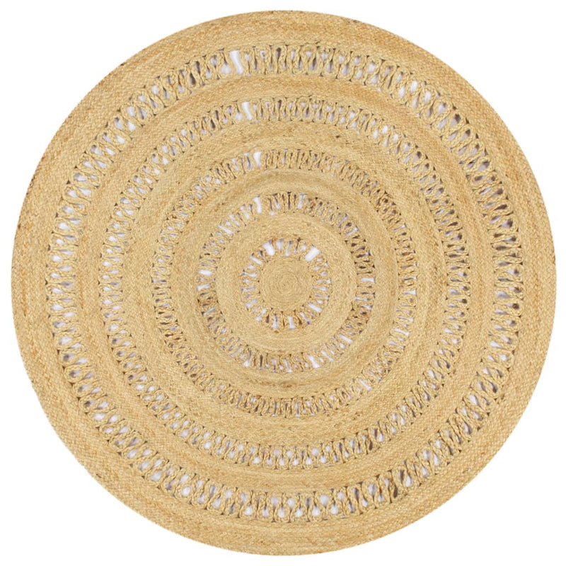 Handmade Rug Braided Jute 150 cm Payday Deals