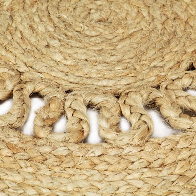Handmade Rug Braided Jute 150 cm Payday Deals
