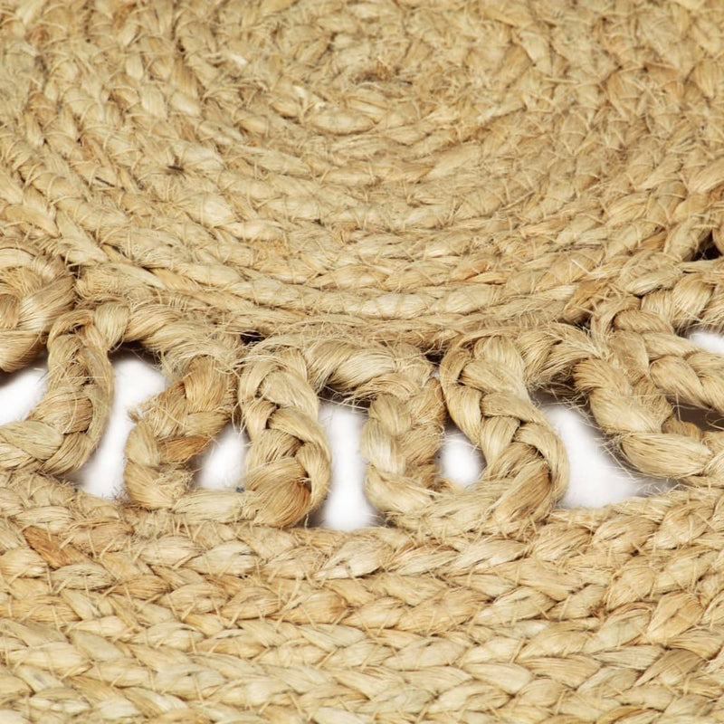 Handmade Rug Braided Jute 150 cm Payday Deals