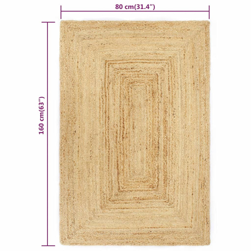 Handmade Rug Jute Natural 80x160 cm Payday Deals