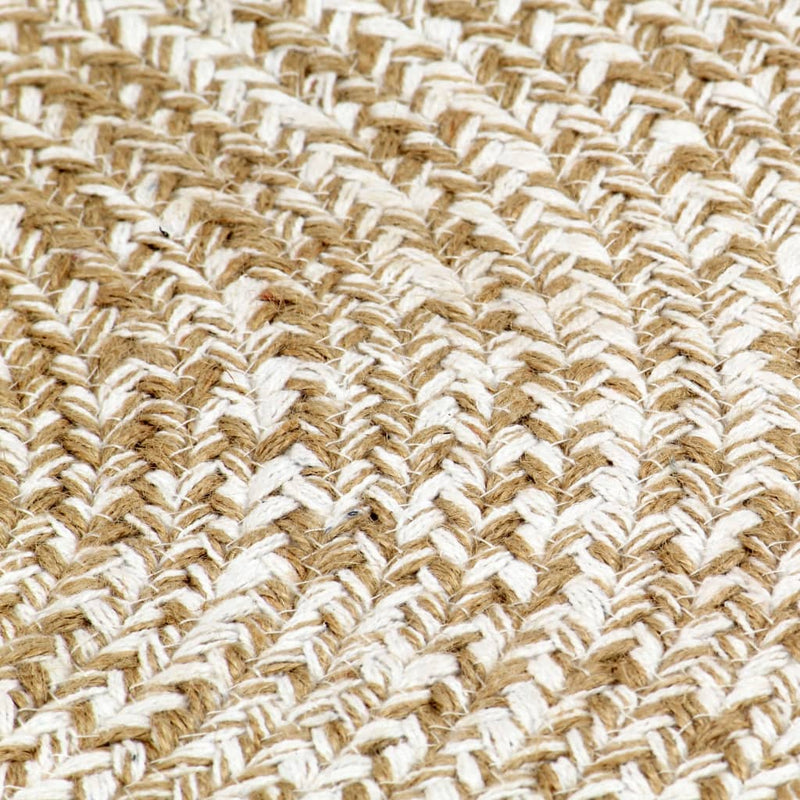 Handmade Rug Jute White and Natural 120 cm Payday Deals