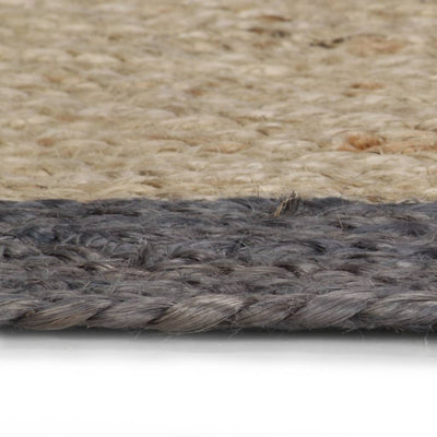 Handmade Rug Jute with Dark Grey Border 90 cm Payday Deals