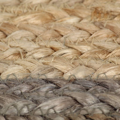 Handmade Rug Jute with Grey Border 90 cm Payday Deals
