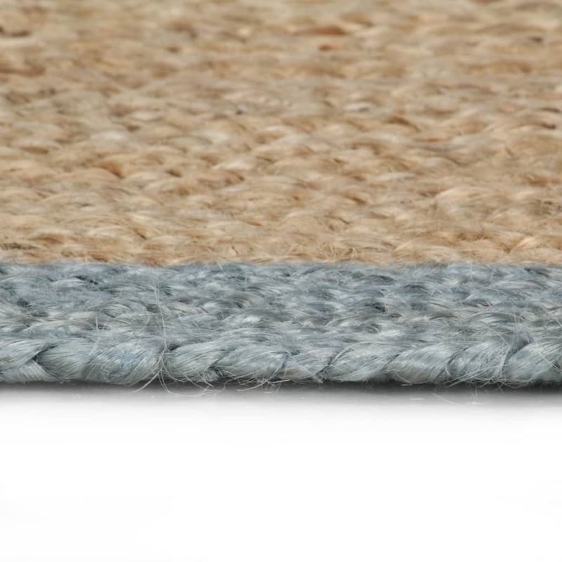Handmade Rug Jute with Olive Green Border 120 cm Payday Deals