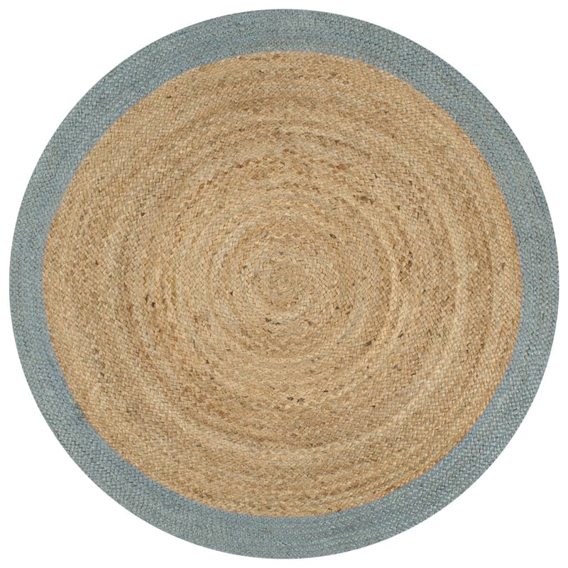 Handmade Rug Jute with Olive Green Border 150 cm Payday Deals