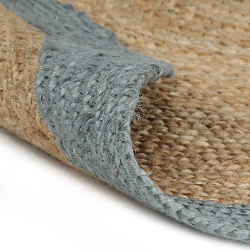 Handmade Rug Jute with Olive Green Border 150 cm Payday Deals