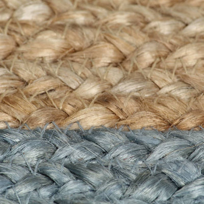Handmade Rug Jute with Olive Green Border 150 cm Payday Deals