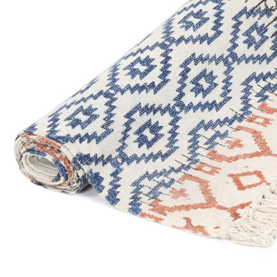 Handwoven Kilim Rug Cotton 120x180 cm Printed Multicolour Payday Deals