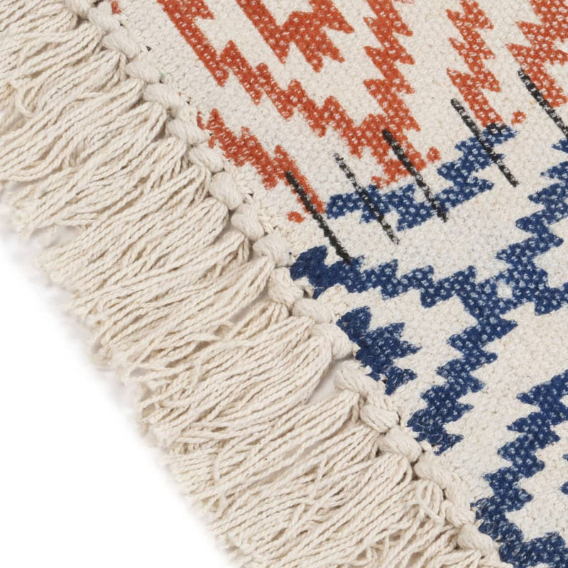 Handwoven Kilim Rug Cotton 120x180 cm Printed Multicolour Payday Deals