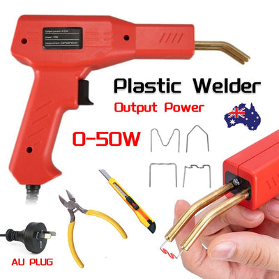 Handy Plastic Welder Garage Repair Welding Tool Kit Hot Staplers Bumper Machine Payday Deals