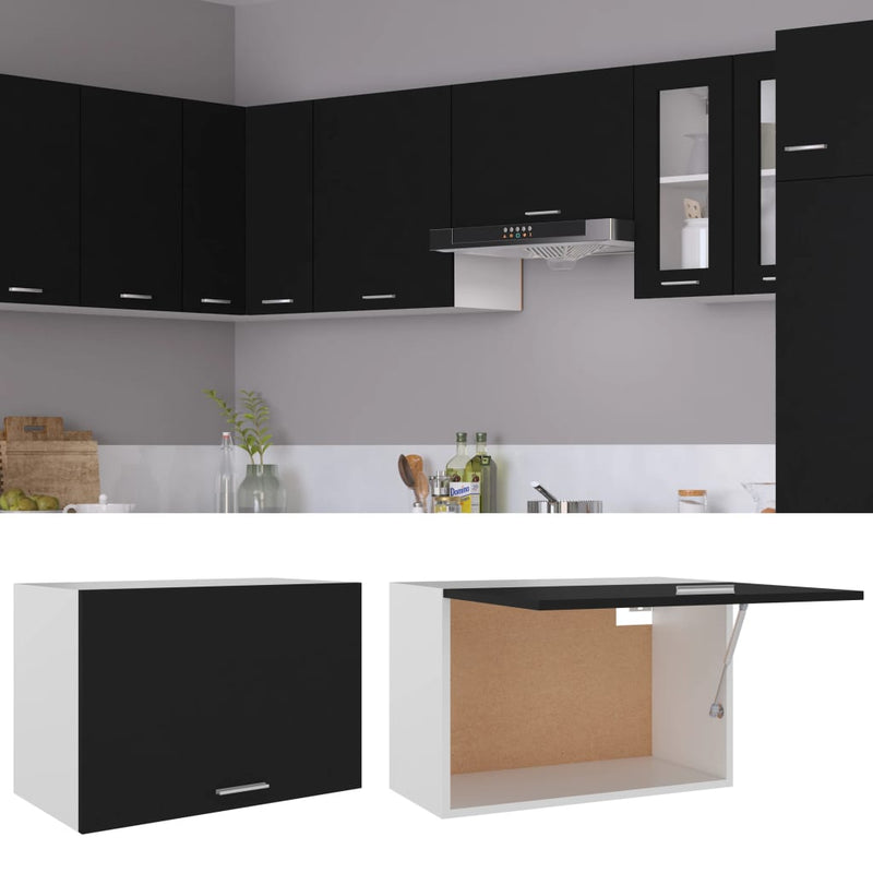 Hanging Cabinet Black 60x31x40 cm Engineered Wood Payday Deals