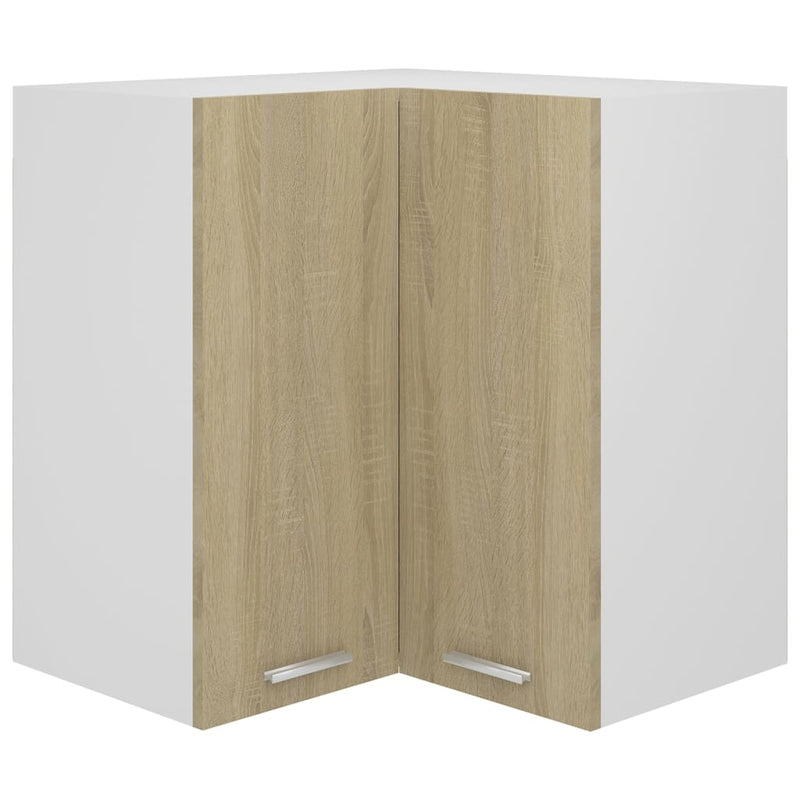 Hanging Corner Cabinet Sonoma Oak 57x57x60 cm Engineered Wood Payday Deals