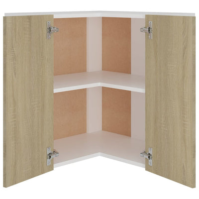 Hanging Corner Cabinet Sonoma Oak 57x57x60 cm Engineered Wood Payday Deals
