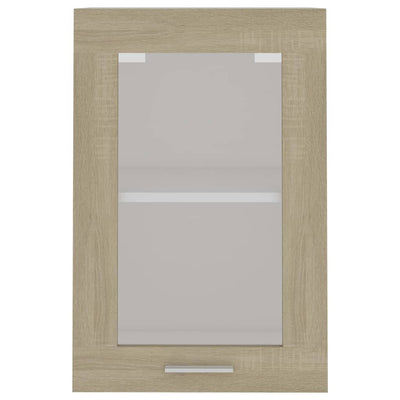 Hanging Glass Cabinet Sonoma Oak 40x31x60 cm Engineered Wood Payday Deals
