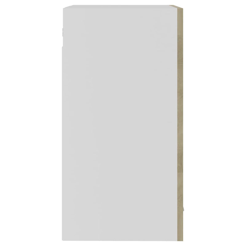 Hanging Glass Cabinet Sonoma Oak 40x31x60 cm Engineered Wood Payday Deals