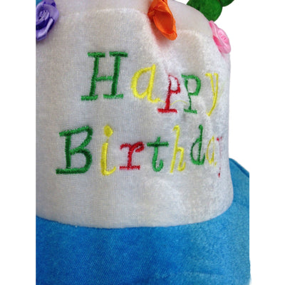 Happy BIRTHDAY CAKE HAT Party Costume Bday Fancy Dress with Candles Gift  - Blue Payday Deals