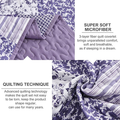 Harmonious Quilted bedspread and pillowcovers set: Perfect Balance of Style - Queen size Payday Deals