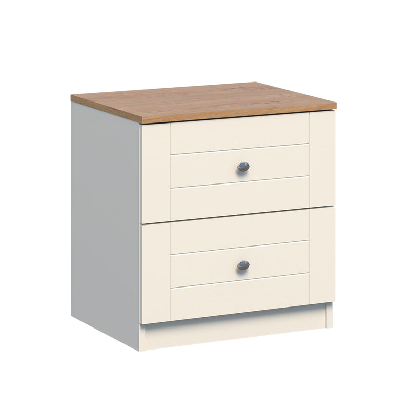 HARRIET Chest Of 2 Drawers Bedside Table White Payday Deals