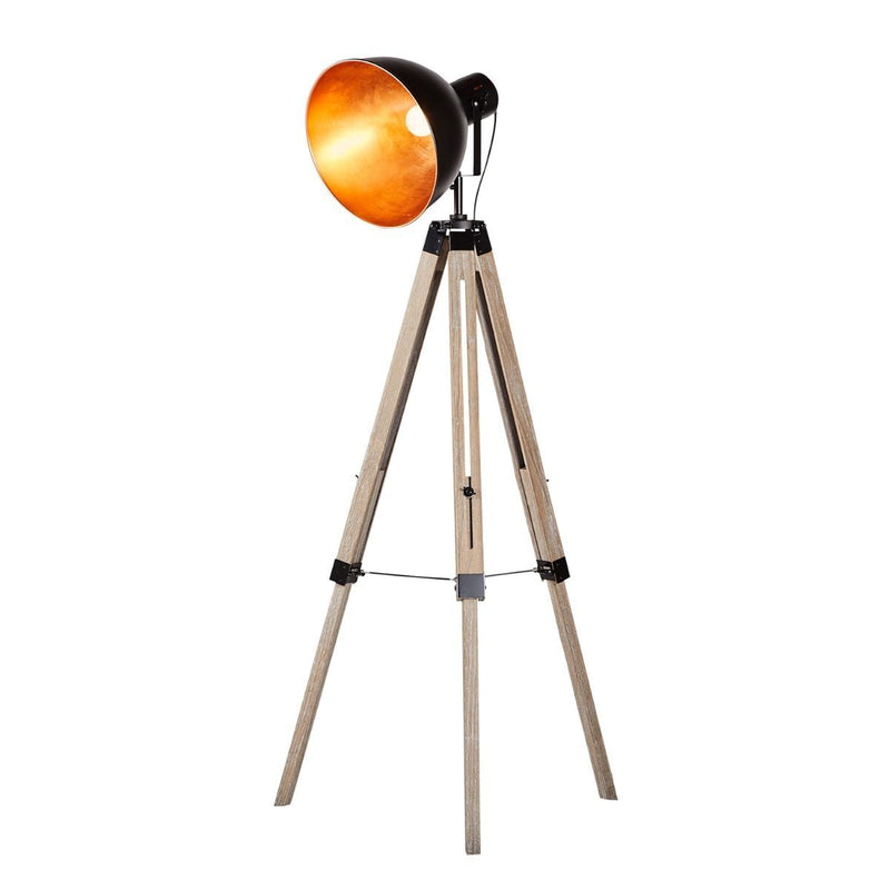 Havana Retro Large Tripod Floor Lamp Industrial Modern Adjustable Wood Frame Payday Deals