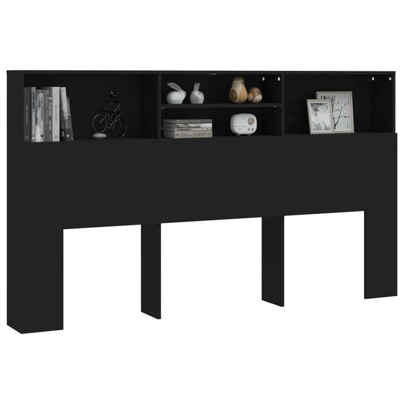 Headboard Cabinet Black 180 cm Payday Deals