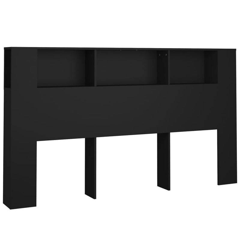 Headboard Cabinet Black 180 cm Payday Deals