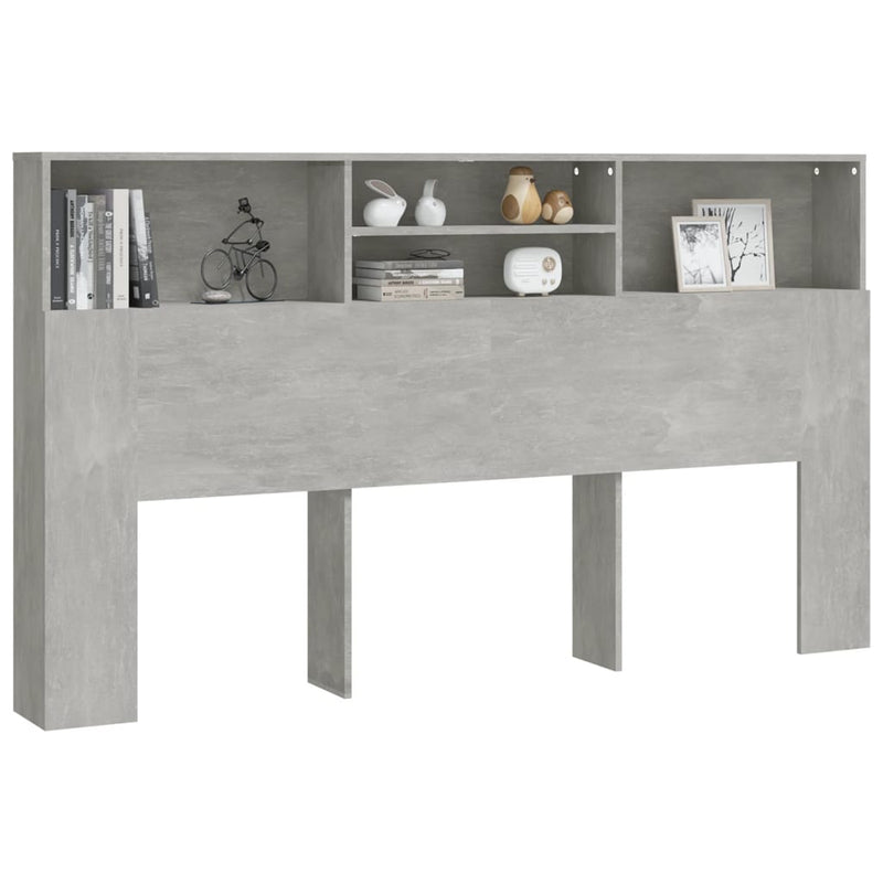 Headboard Cabinet Concrete Grey 180 cm Payday Deals