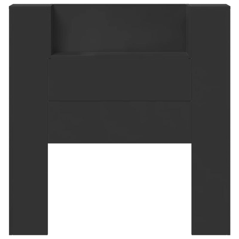 Headboard Cabinet with LED Black 100 cm Payday Deals