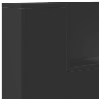 Headboard Cabinet with LED Black 100 cm Payday Deals