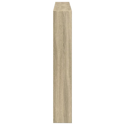 Headboard Cabinet with LED Sonoma Oak 140x17x102 cm Payday Deals