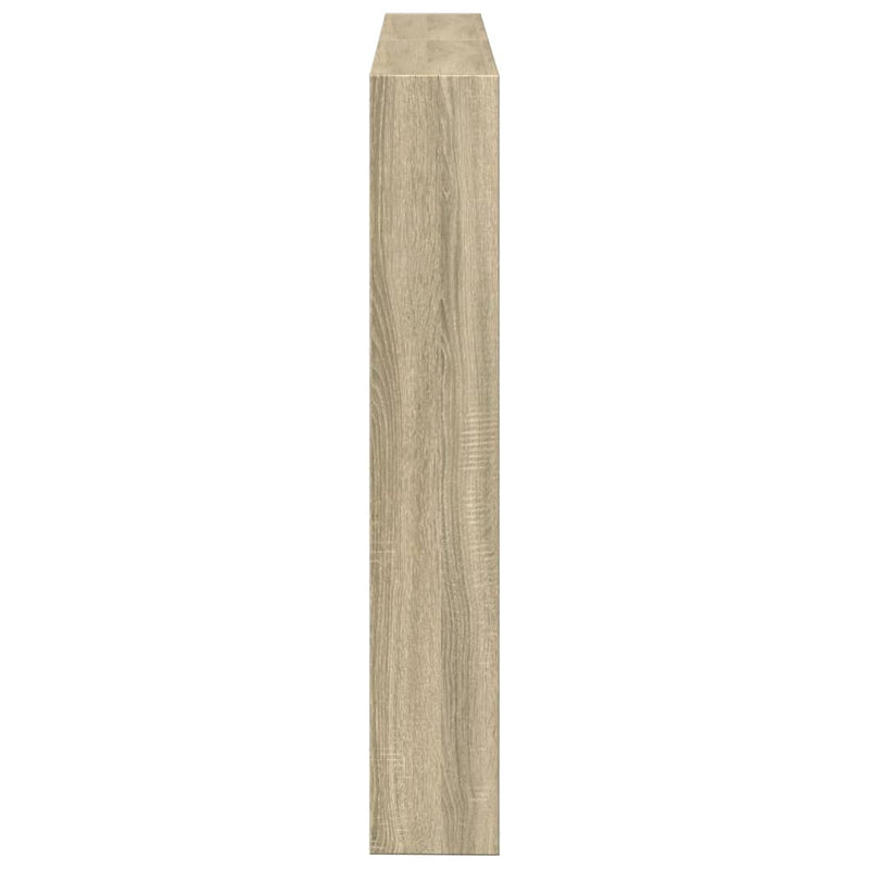 Headboard Cabinet with LED Sonoma Oak 140x17x102 cm Payday Deals