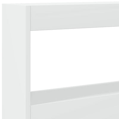 Headboard Cabinet with LED White 200x17x102 cm Payday Deals
