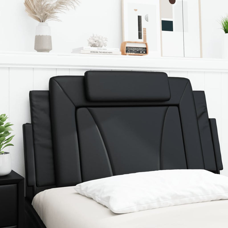 Headboard Cushion Black 107 cm King Single Faux Leather Payday Deals