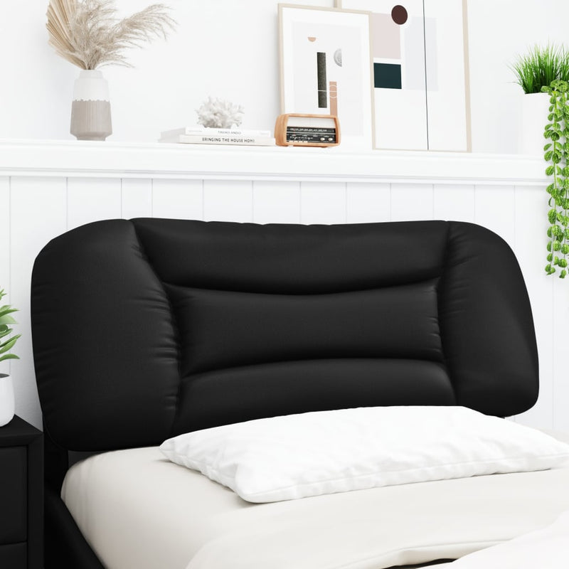 Headboard Cushion Black 107 cm King Single Faux Leather Payday Deals