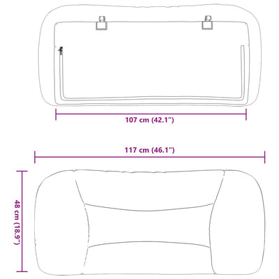 Headboard Cushion Black 107 cm King Single Faux Leather Payday Deals