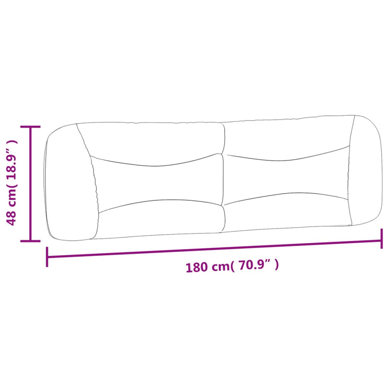 Headboard Cushion Black 180 cm Fabric Payday Deals