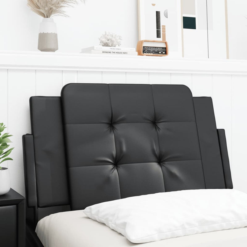 Headboard Cushion Black 90 cm Faux Leather Payday Deals