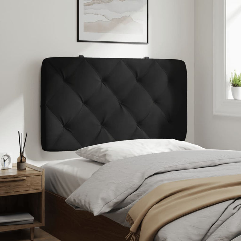 Headboard Cushion Black 90 cm Velvet Payday Deals