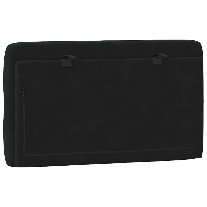 Headboard Cushion Black 90 cm Velvet Payday Deals