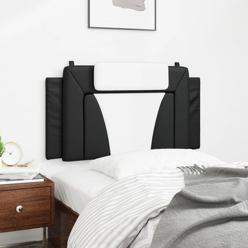 Headboard Cushion Black and White 107 cm Faux Leather Payday Deals