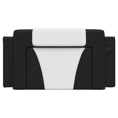 Headboard Cushion Black and White 107 cm Faux Leather Payday Deals