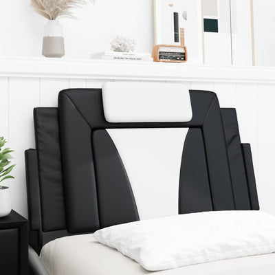 Headboard Cushion Black and White 90 cm Faux Leather Payday Deals