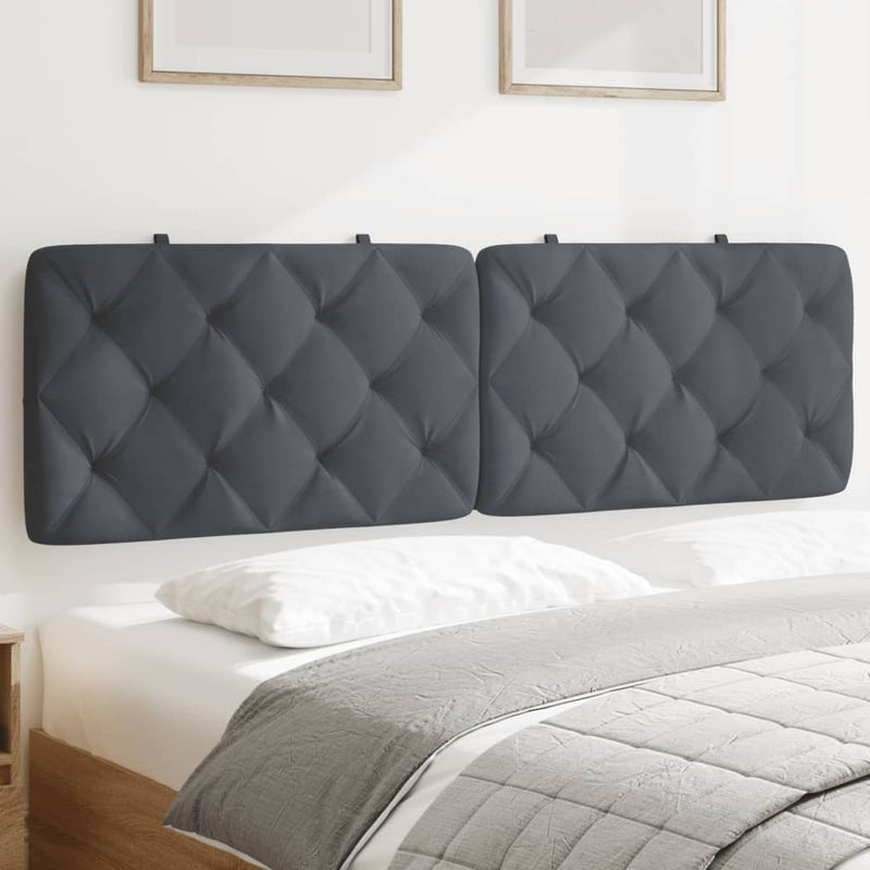 Headboard Cushion Dark Grey 153 cm Velvet Payday Deals