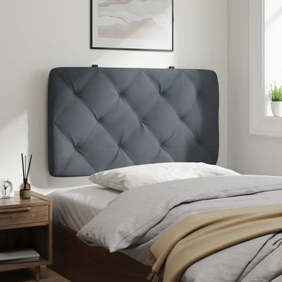 Headboard Cushion Dark Grey 90 cm Velvet Payday Deals
