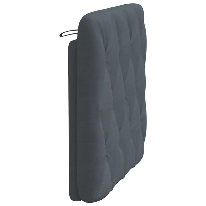 Headboard Cushion Dark Grey 90 cm Velvet Payday Deals