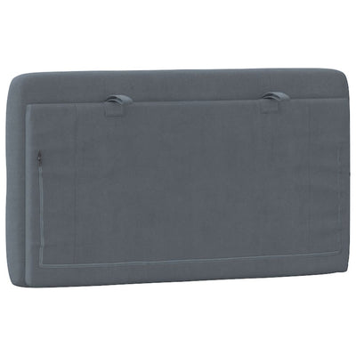 Headboard Cushion Dark Grey 90 cm Velvet Payday Deals