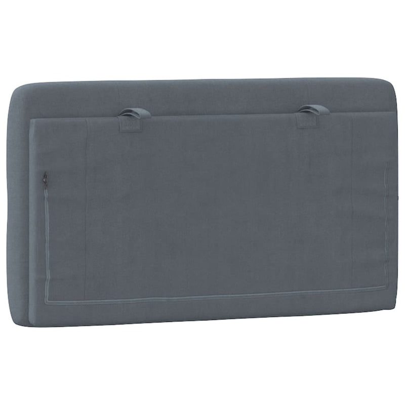 Headboard Cushion Dark Grey 90 cm Velvet Payday Deals