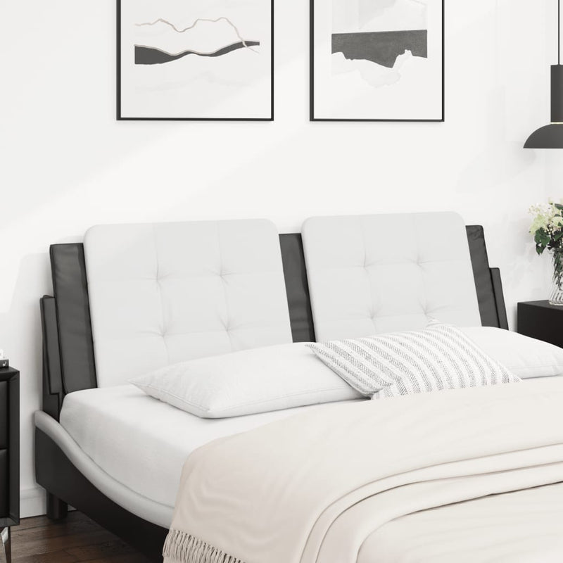 Headboard Cushion White and Black 152 cm Queen Faux Leather Payday Deals
