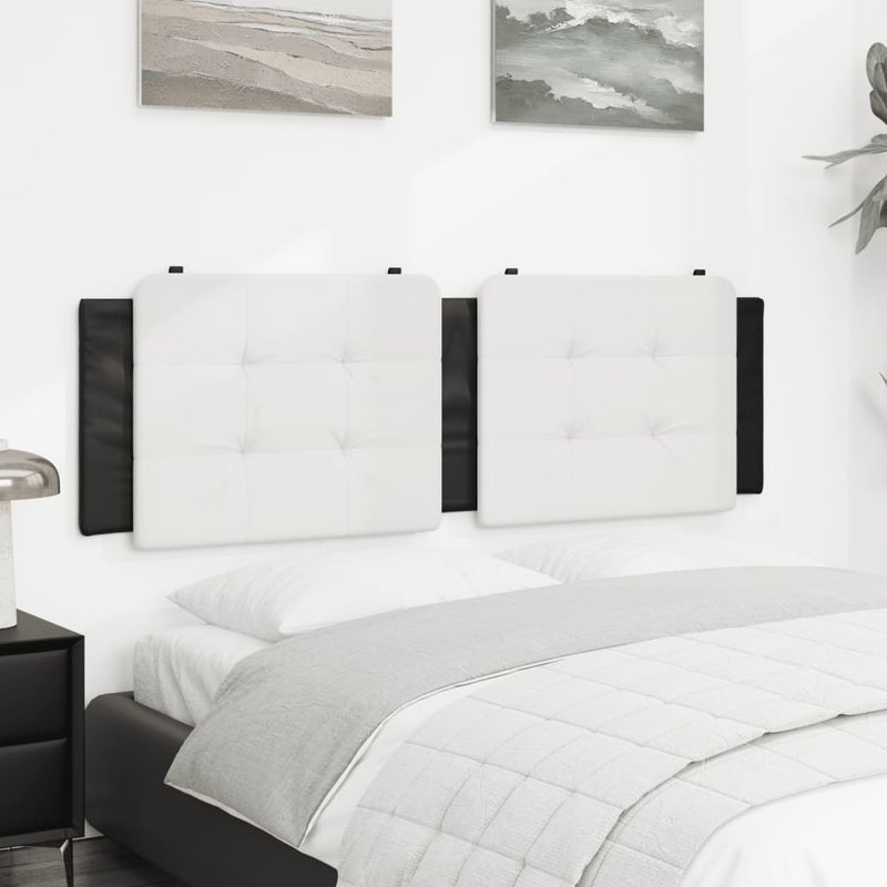 Headboard Cushion White and Black 152 cm Queen Faux Leather Payday Deals